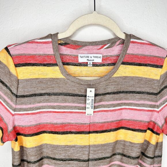 NWT Madewell Texture & Thread Modern Tie Front Kieran Stripe British Surplus Top - Picture 5 of 13